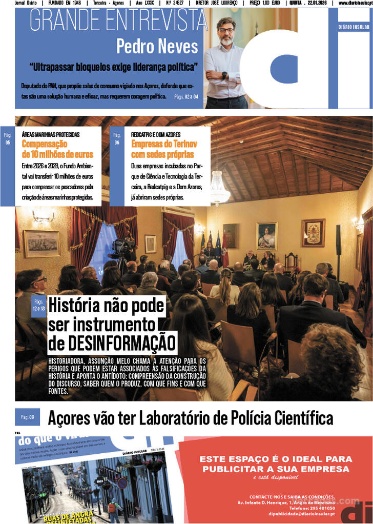 Capa Di�rio Insular - 2026-01-22