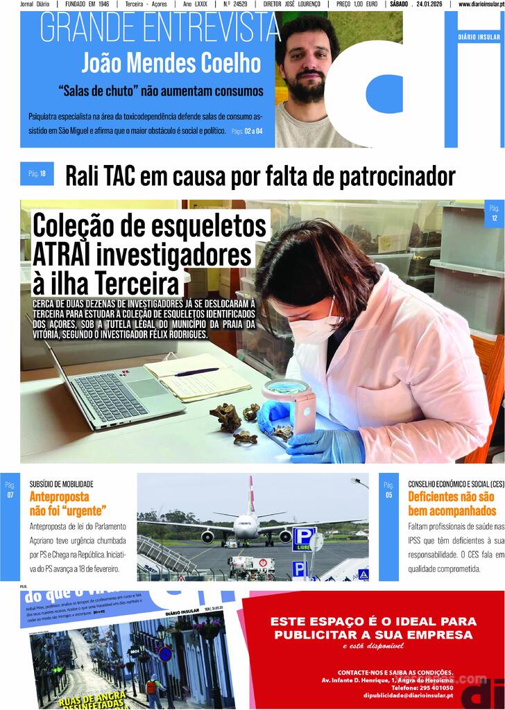 Capa Di�rio Insular - 2026-01-24