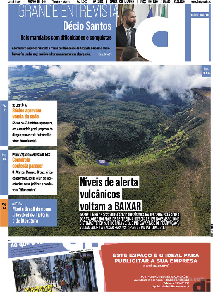 Capa Di�rio Insular - 2026-02-07