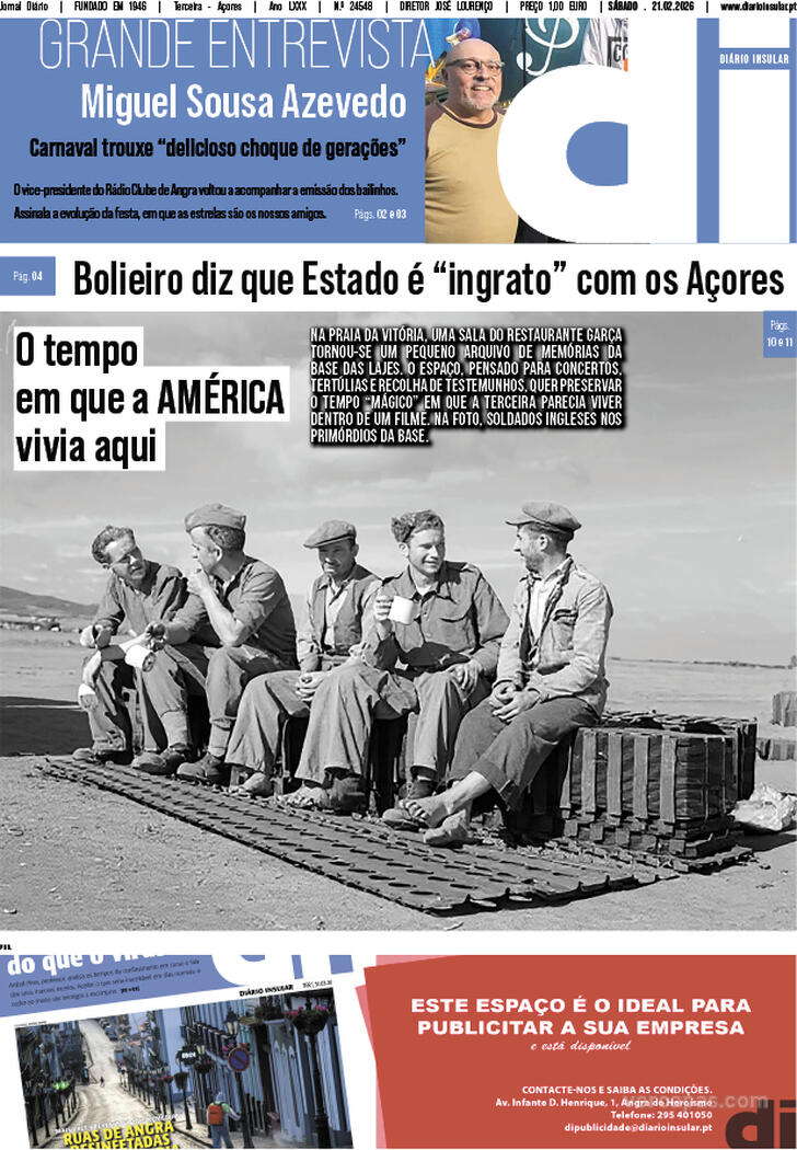 Capa Di�rio Insular - 2026-02-21