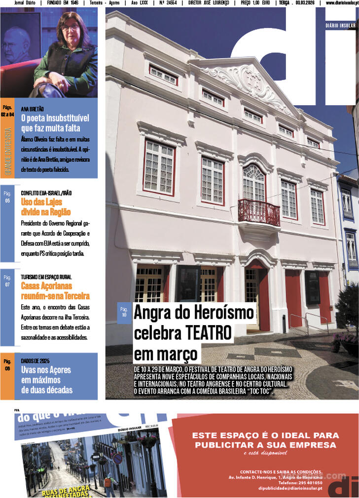 Capa Di�rio Insular - 2026-03-03
