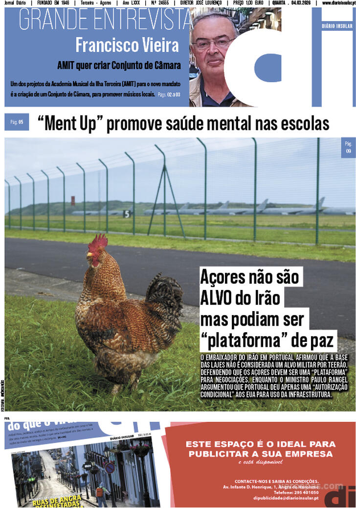 Capa Di�rio Insular - 2026-03-04