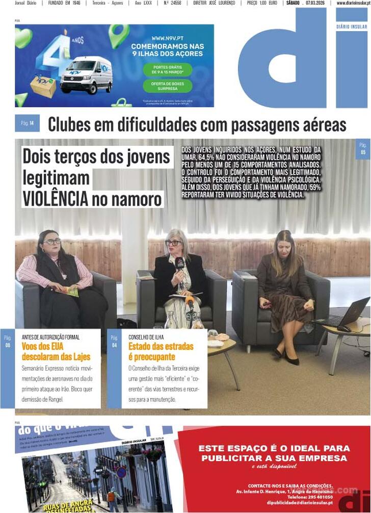 Capa Di�rio Insular - 2026-03-07