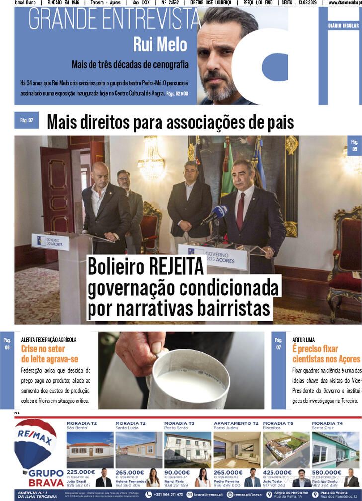 Capa Di�rio Insular - 2026-03-13