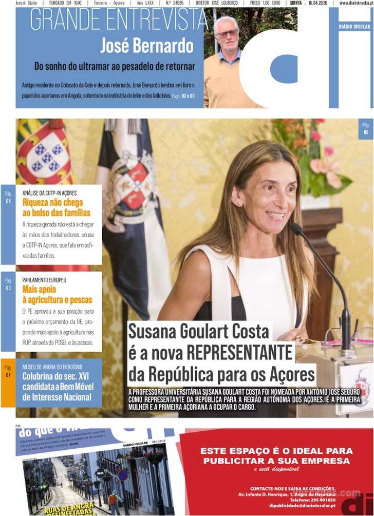 Capa Di�rio Insular - 2026-04-16