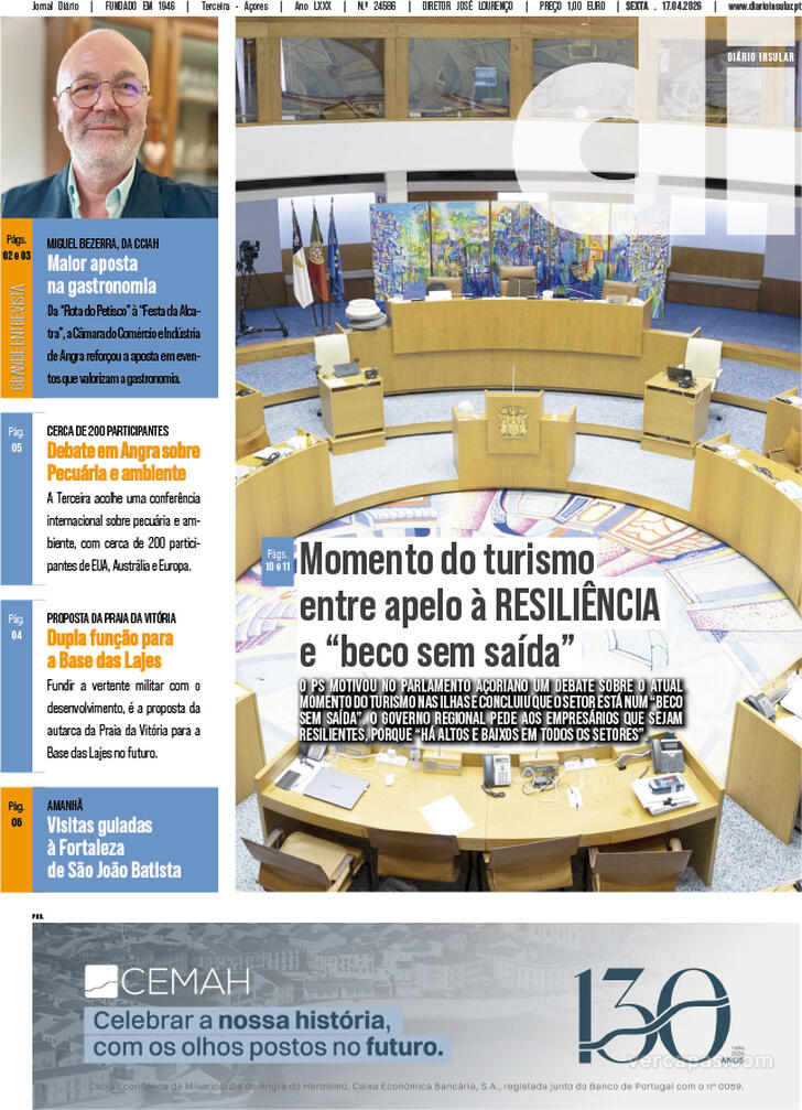 Capa Di�rio Insular - 2026-04-17