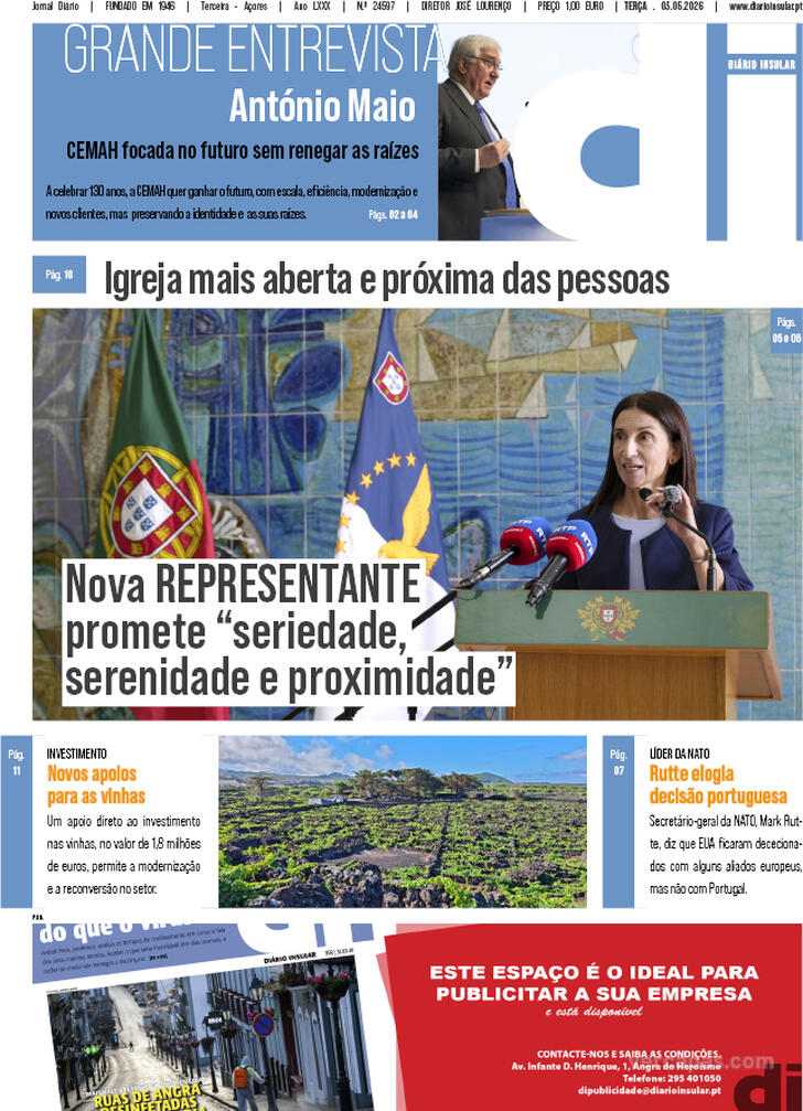 Capa Di�rio Insular - 2026-05-05