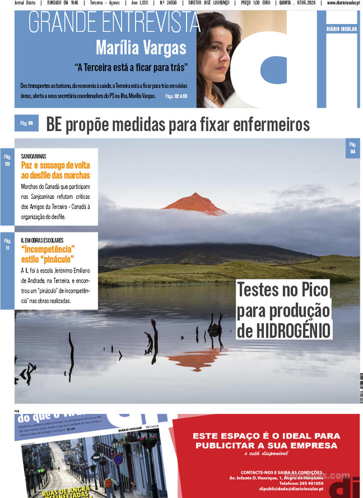 Capa Di�rio Insular - 2026-05-07