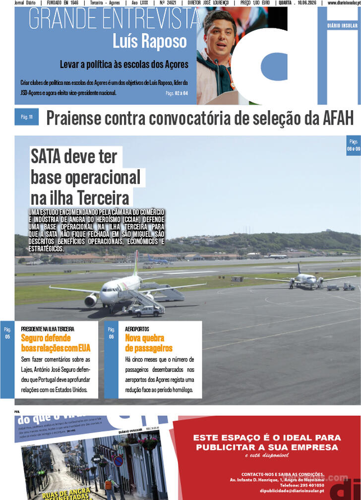 Capa Di�rio Insular - 2026-06-10