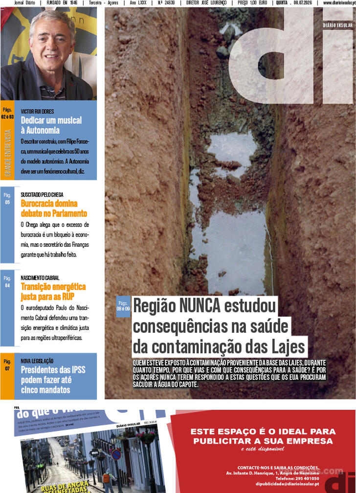 Capa Di�rio Insular - 2026-07-09