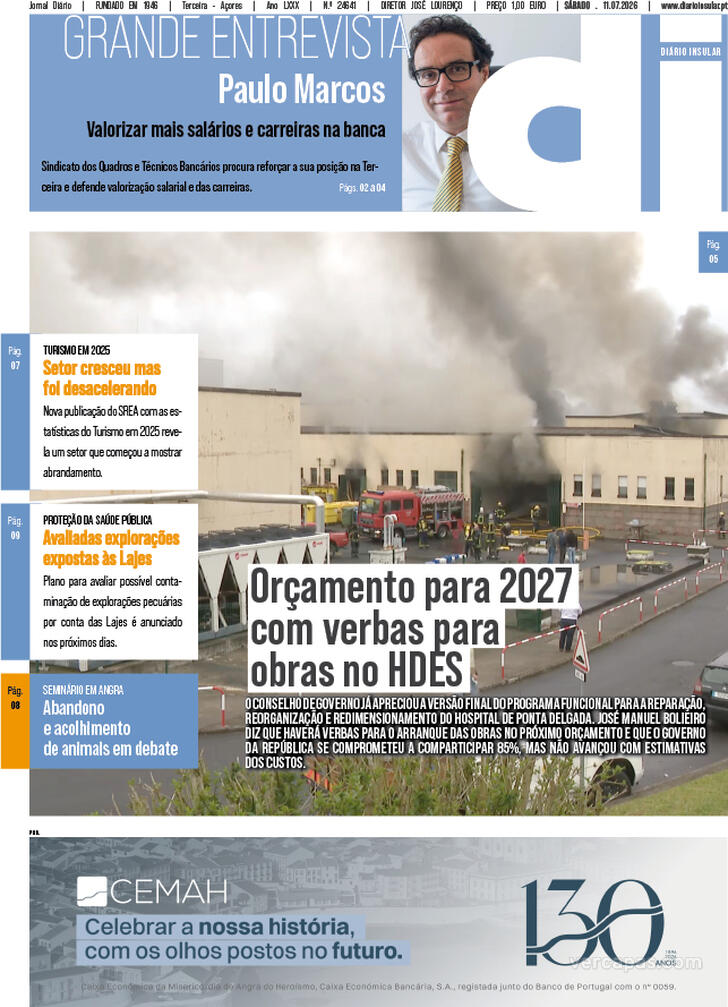 Capa Di�rio Insular - 2026-07-11