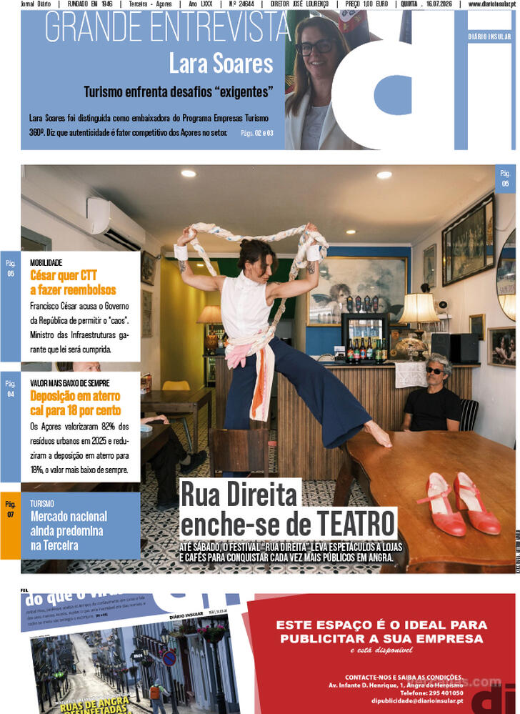 Capa Di�rio Insular - 2026-07-16
