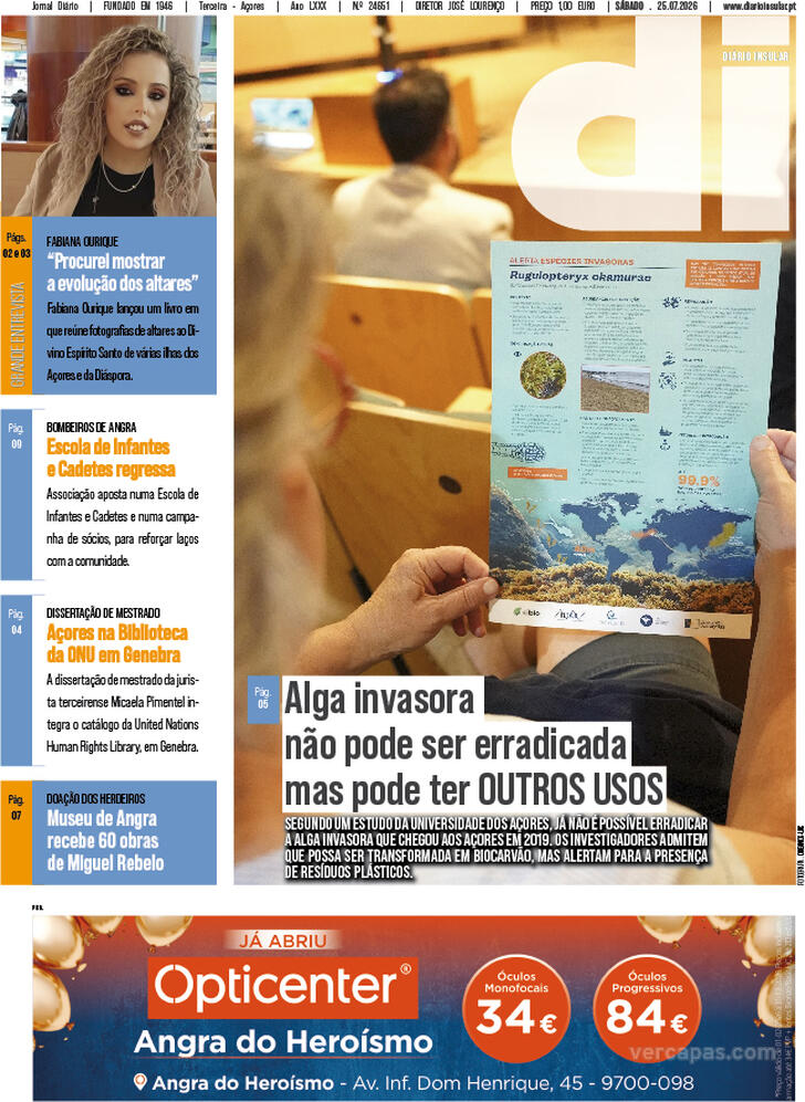 Capa Di�rio Insular - 2026-07-25