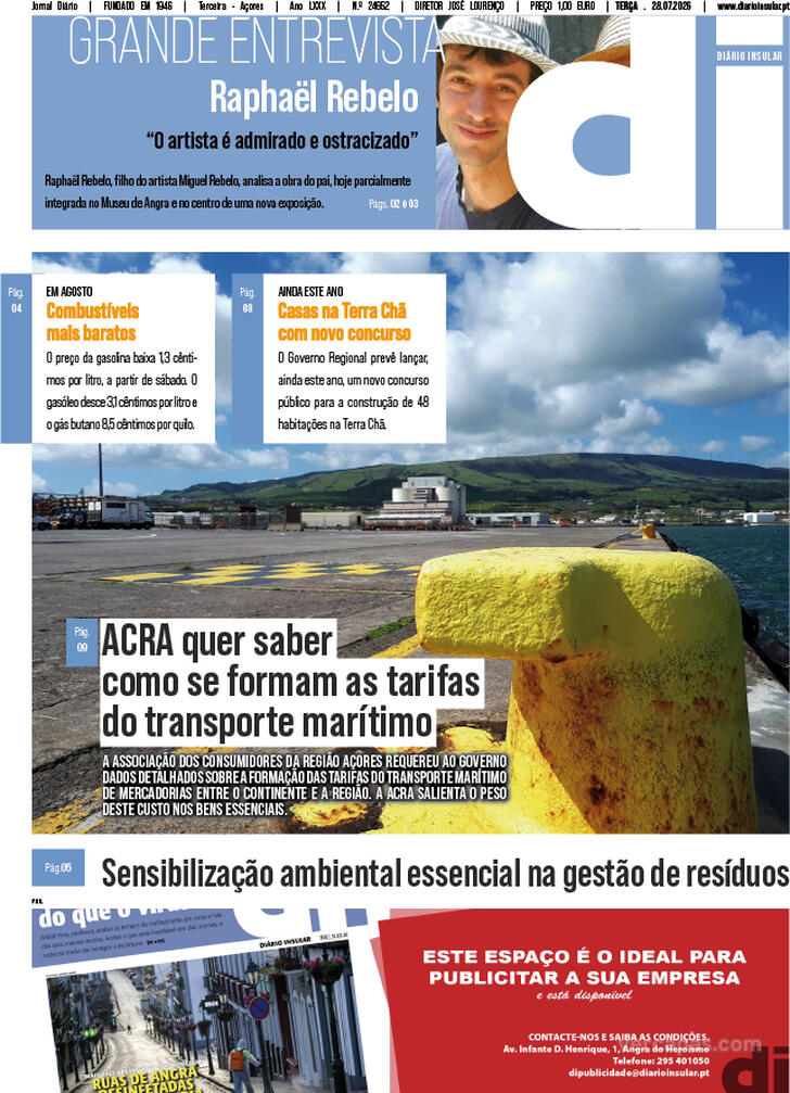 Capa Di�rio Insular - 2026-07-28