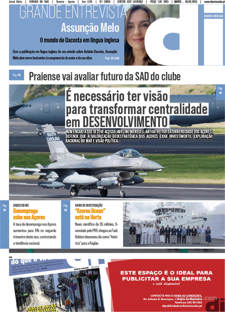 Capa Di�rio Insular - 2026-08-06