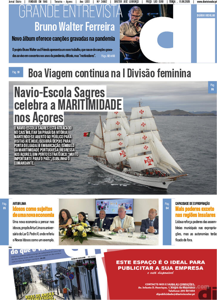 Capa Di�rio Insular - 2026-08-11