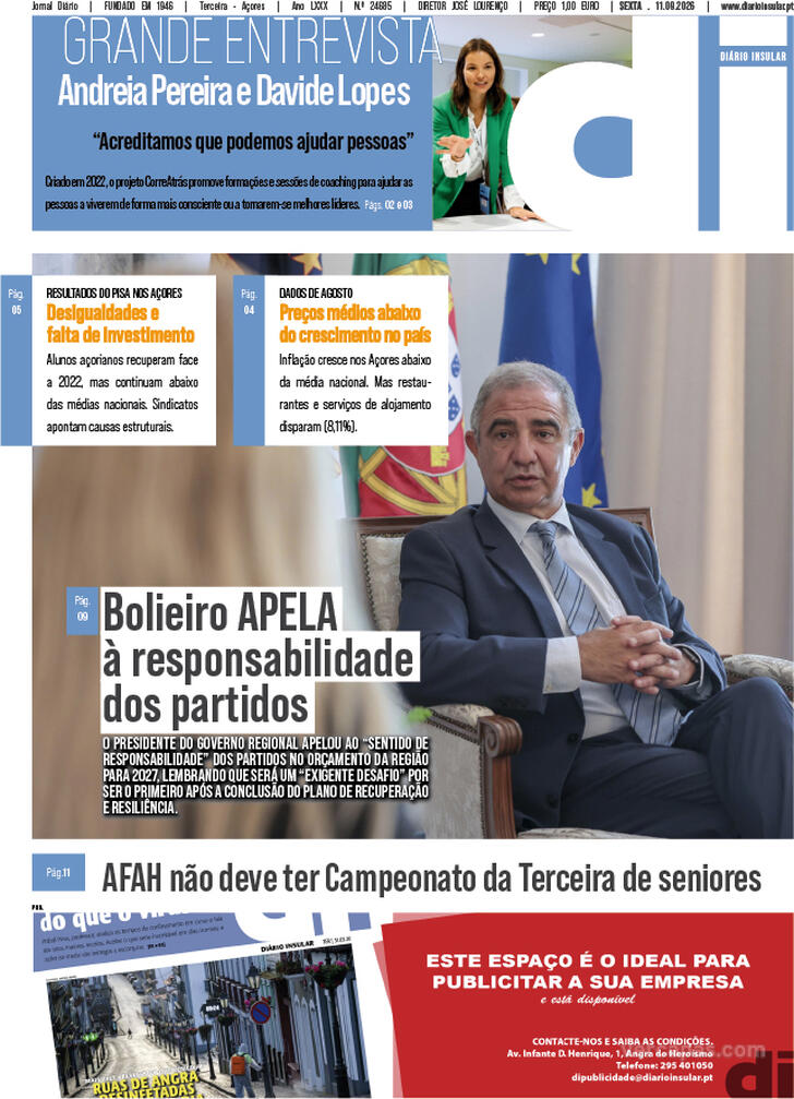 Capa Di�rio Insular - 2026-09-11