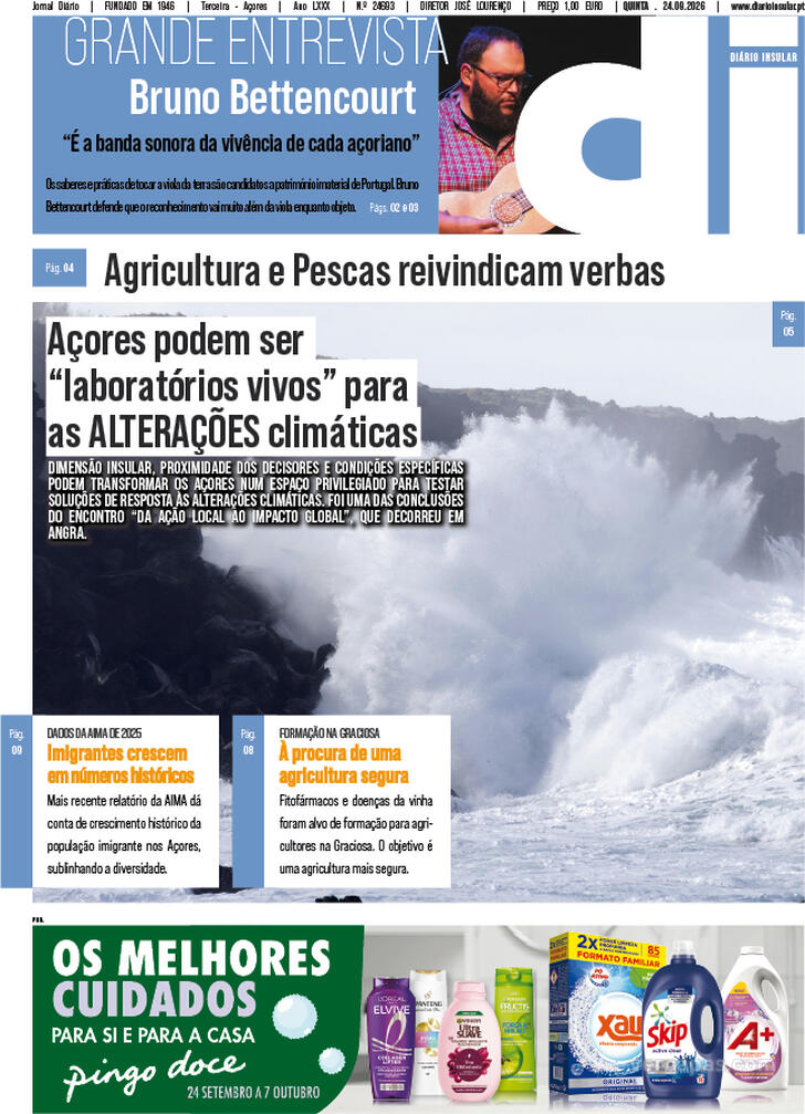 Capa Di�rio Insular - 2026-09-24