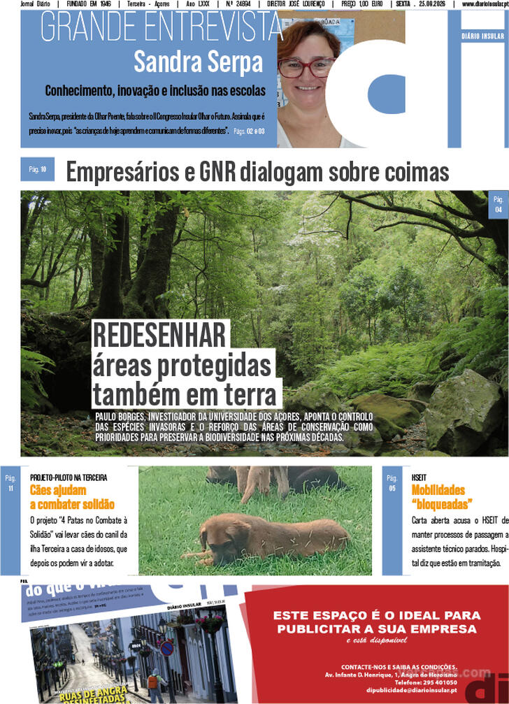 Capa Di�rio Insular - 2026-09-25