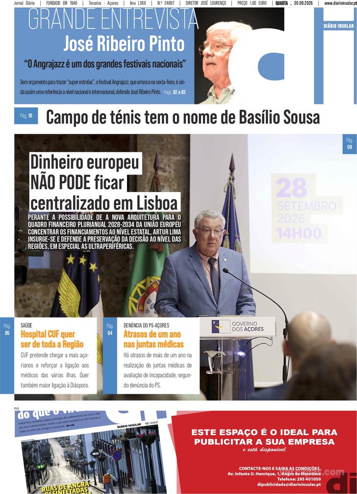 Capa Di�rio Insular - 2026-09-30