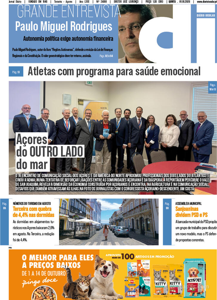 Capa Di�rio Insular - 2026-10-01