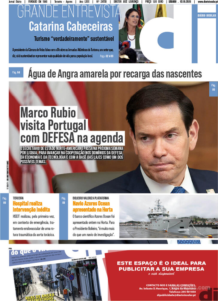 Capa Di�rio Insular - 2026-10-03