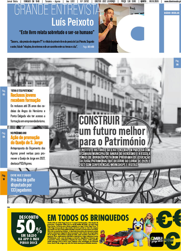 Capa Di�rio Insular - 2026-10-08