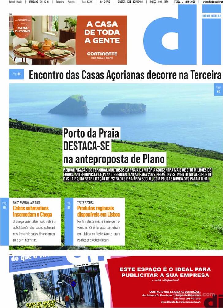 Capa Di�rio Insular - 2026-10-13