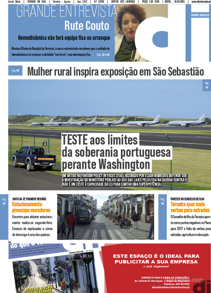 Capa Di�rio Insular - 2026-10-16