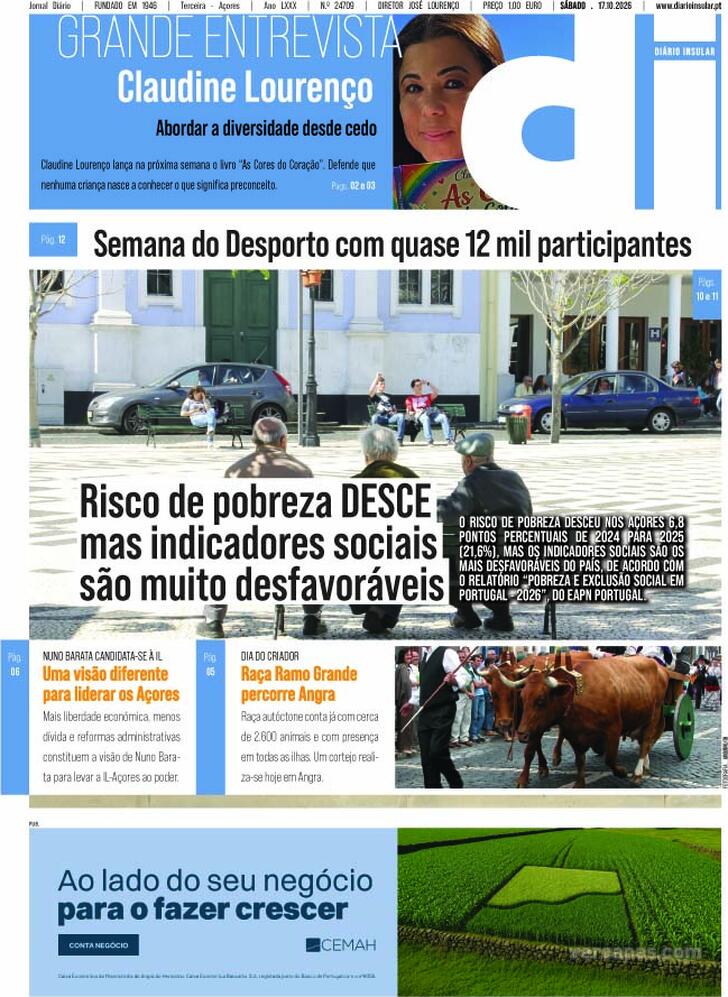 Capa Di�rio Insular - 2026-10-17