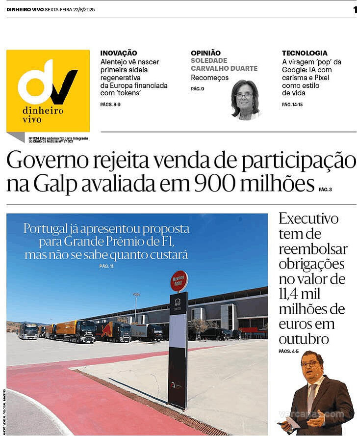 Capa Dinheiro Vivo-DN/JN - 2025-08-22
