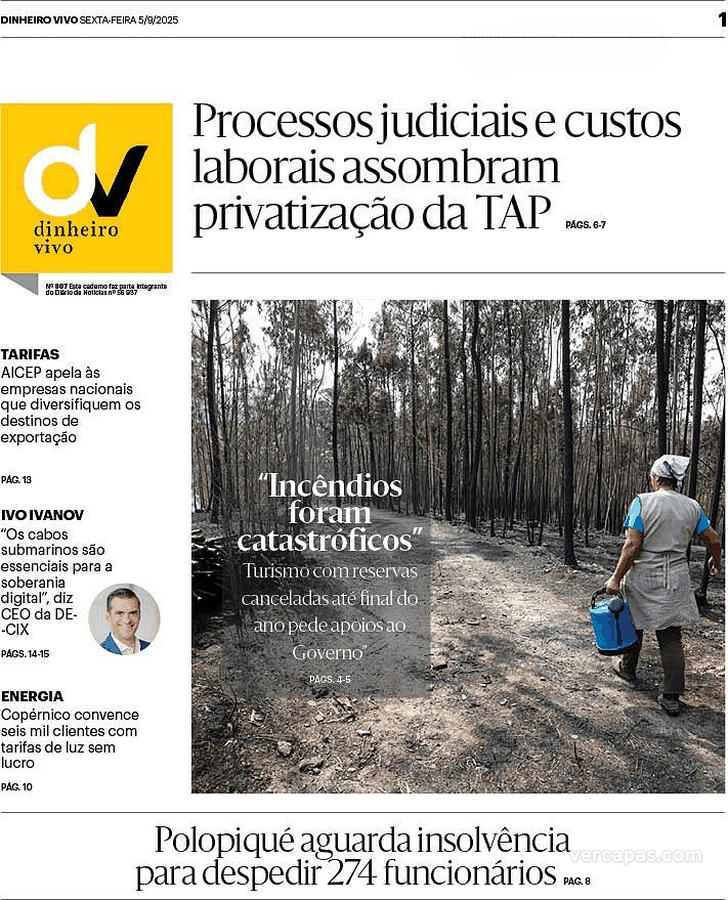 Capa Dinheiro Vivo-DN/JN - 2025-09-05