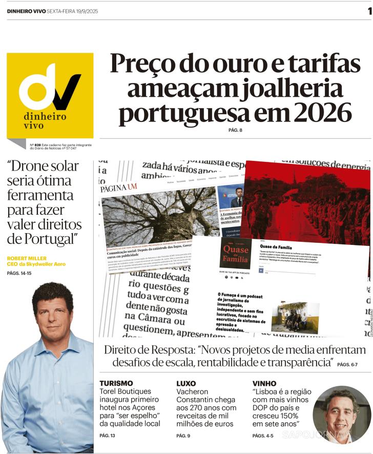 Capa Dinheiro Vivo-DN/JN - 2025-09-19