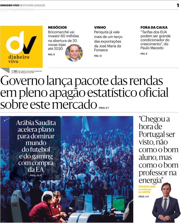 Capa Dinheiro Vivo-DN/JN - 2025-10-03