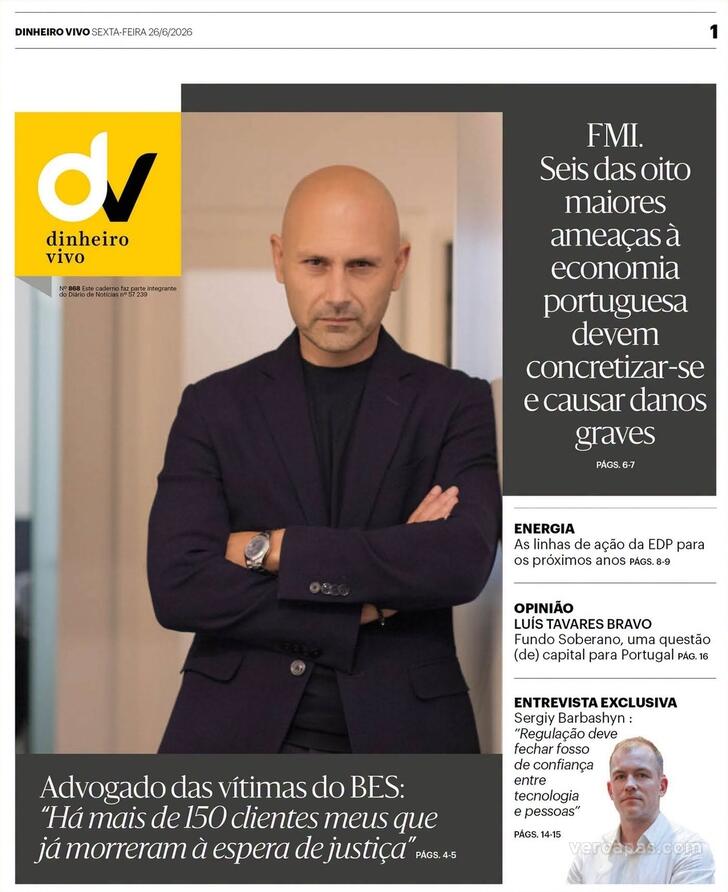 Capa Dinheiro Vivo-DN/JN - 2026-06-26