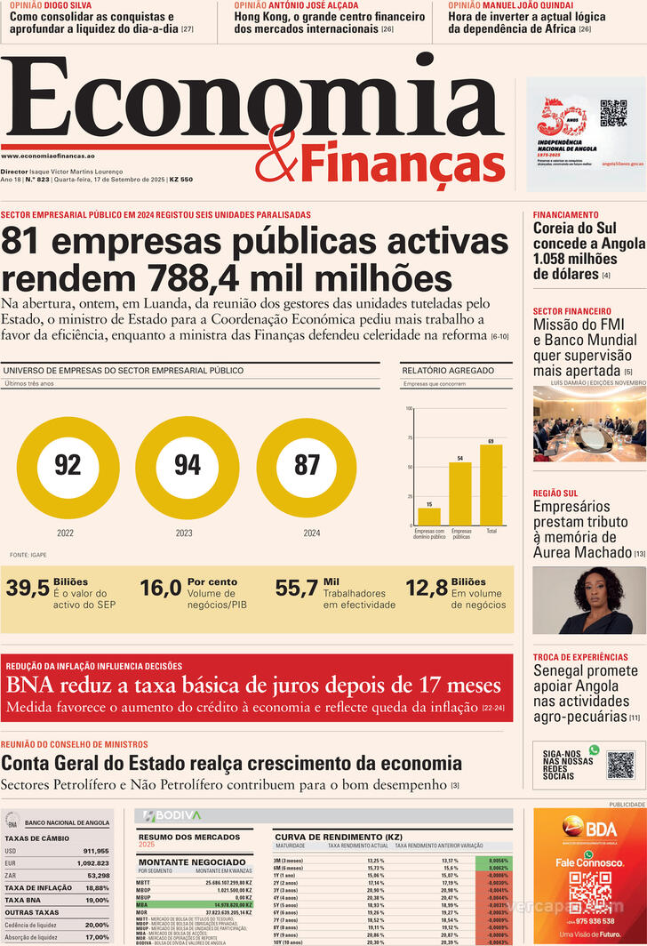 Capa Economia & Finanas - 2024-09-17
