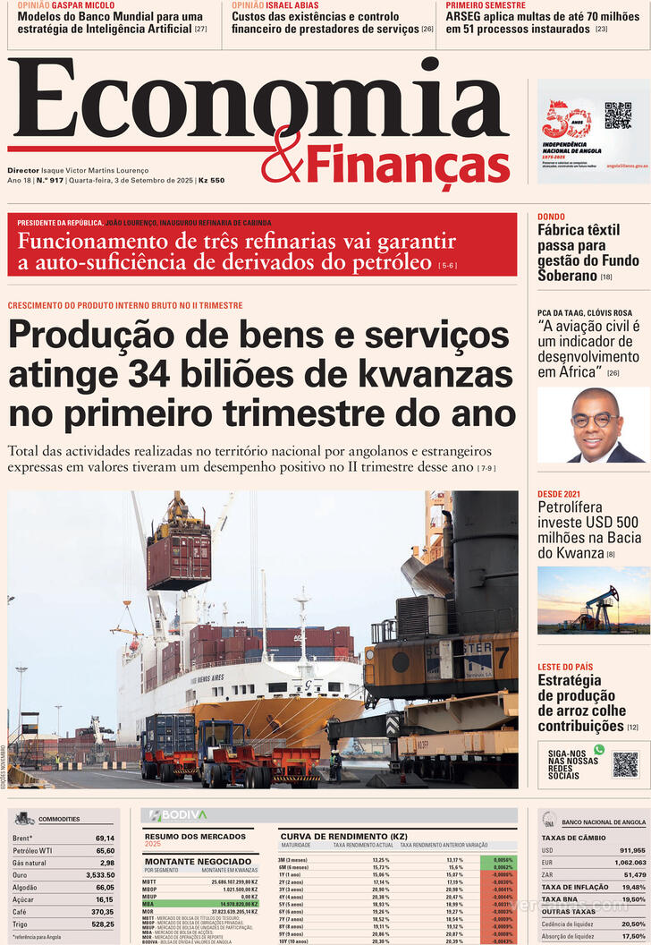 Capa Economia & Finanas - 2025-09-03