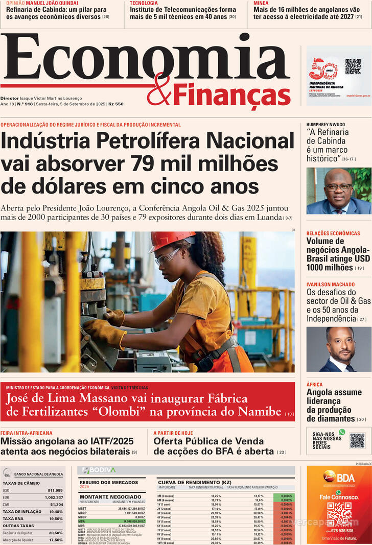 Capa Economia & Finanas - 2025-09-05