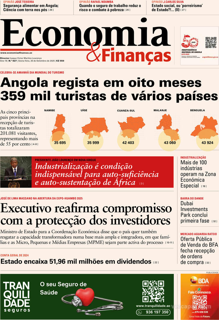 Capa Economia & Finanas - 2025-09-26
