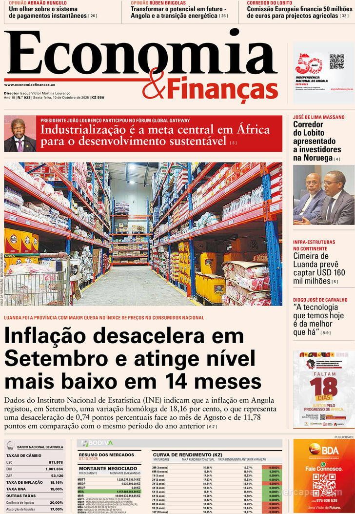 Capa Economia & Finanas - 2025-10-10