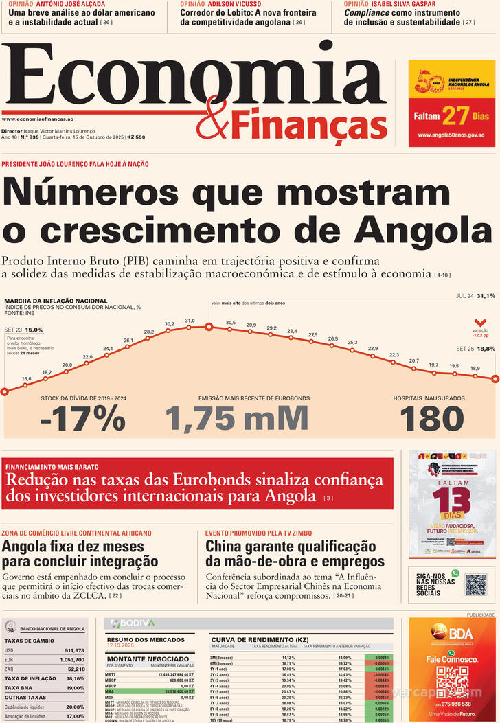 Capa Economia & Finanas - 2025-10-15
