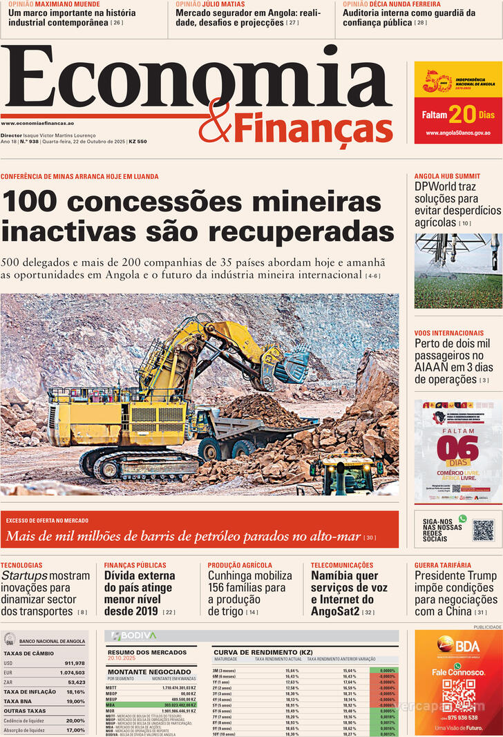 Capa Economia & Finanas - 2025-10-22
