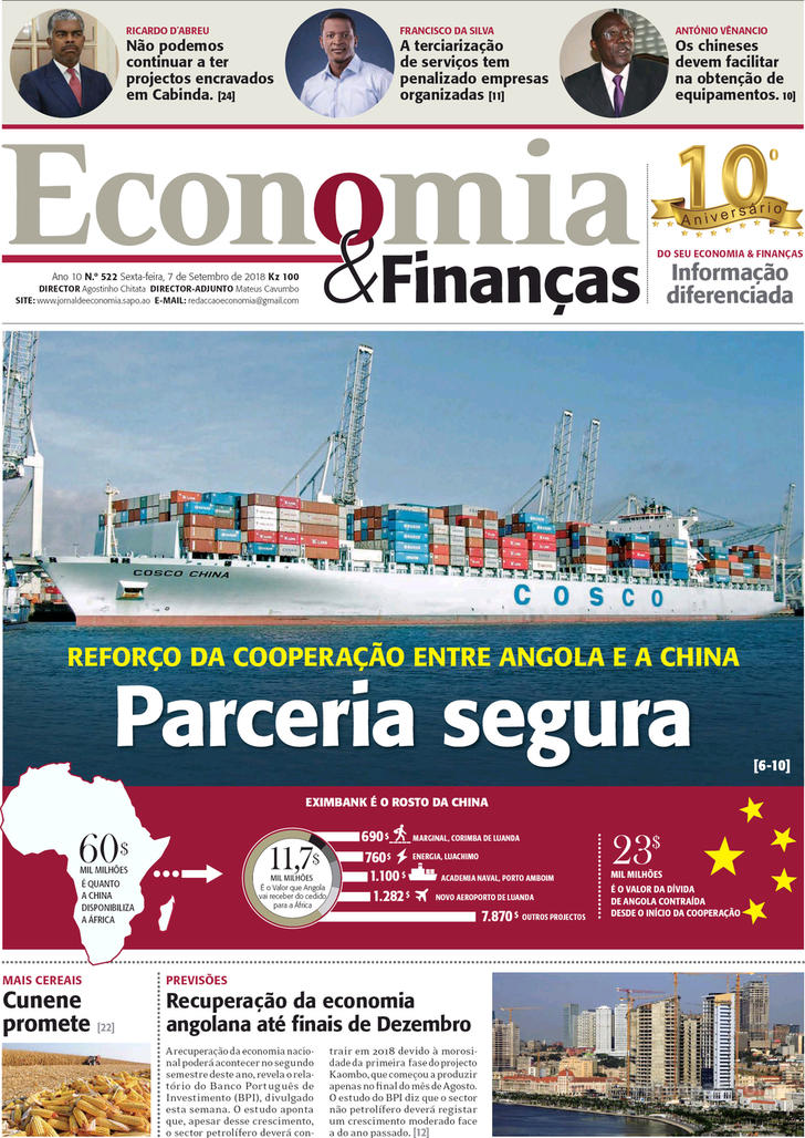 Capa Economia And Finanças De 2018 09 07 2447