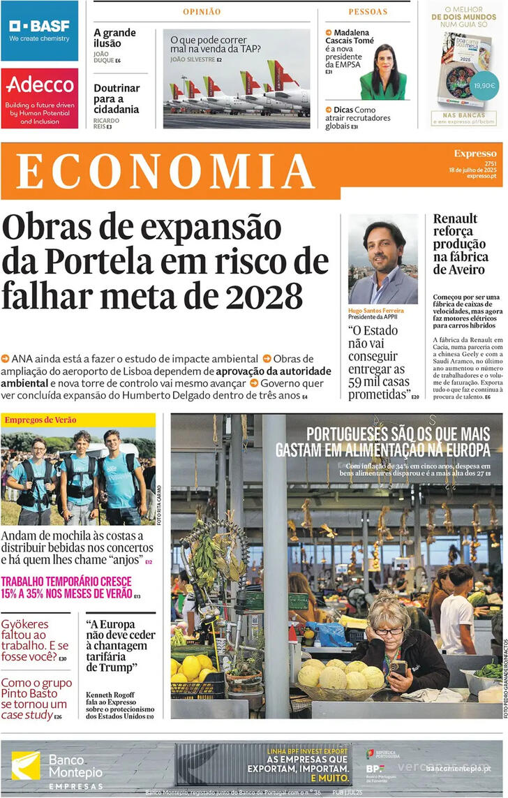 Capa Expresso-Economia - 2025-07-18