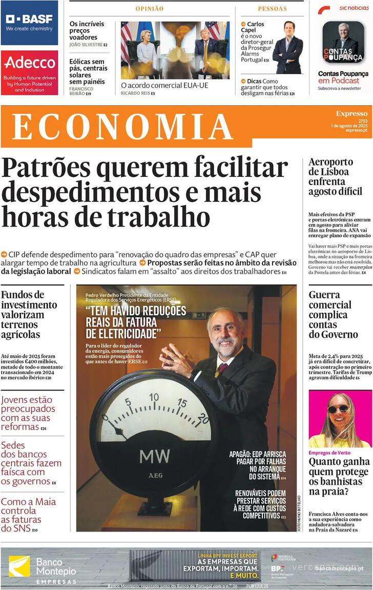 Capa Expresso-Economia - 2025-08-01