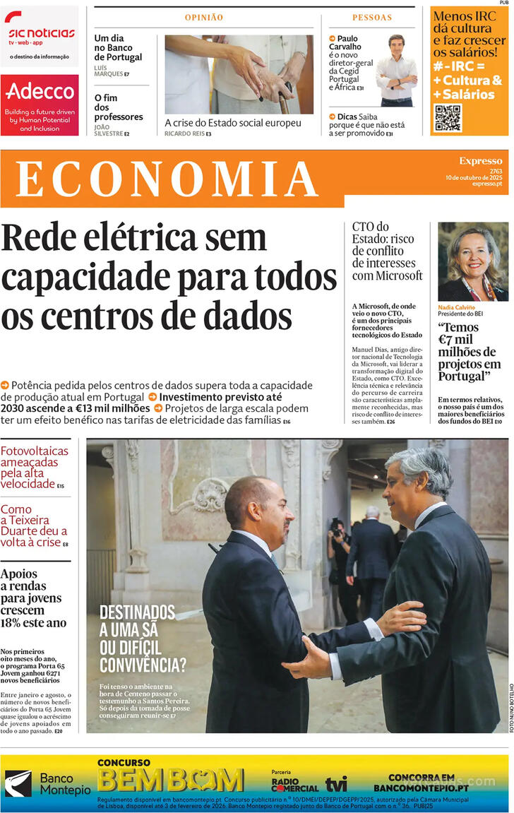 Capa Expresso-Economia - 2025-10-10
