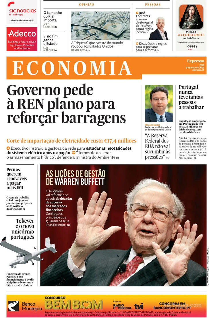 Capa Expresso-Economia - 2025-05-09