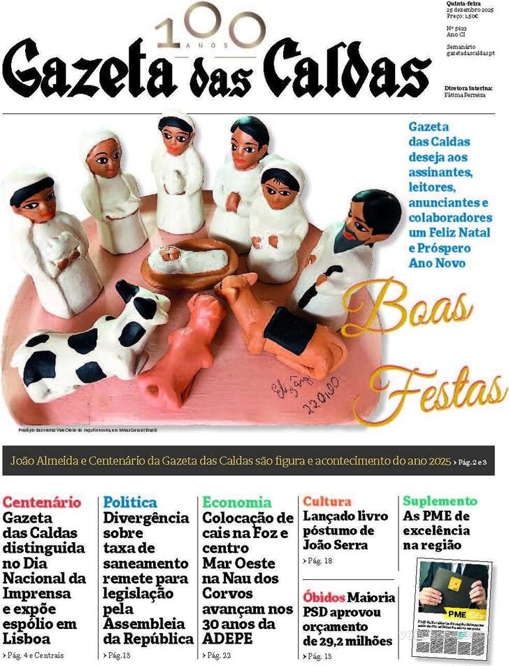 Capa Gazeta das Caldas - 2025-12-25