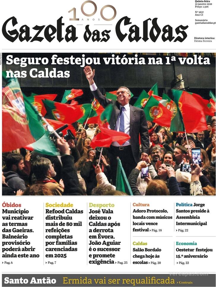Capa Gazeta das Caldas - 2026-01-22