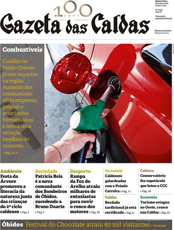 Capa Gazeta das Caldas - 2026-03-26